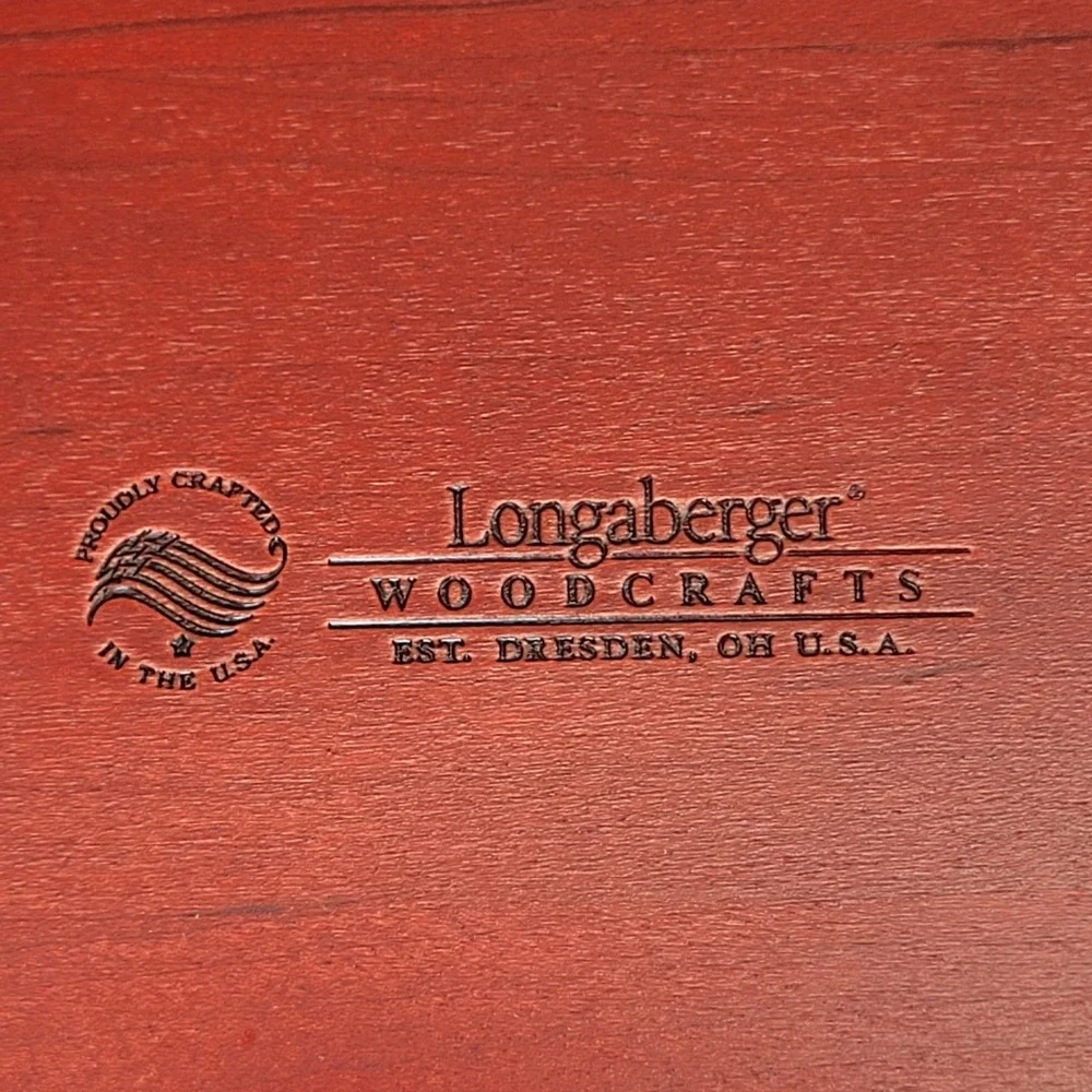Longaberger Sweetheart True Love Basket‎ 2008 Red Heart Lid Protector Primitive